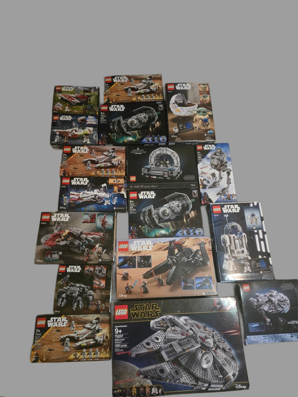 Lot of 17 EMPTY LEGO Star Wars Boxes - BOXES ONLY NO MINI FIGURES